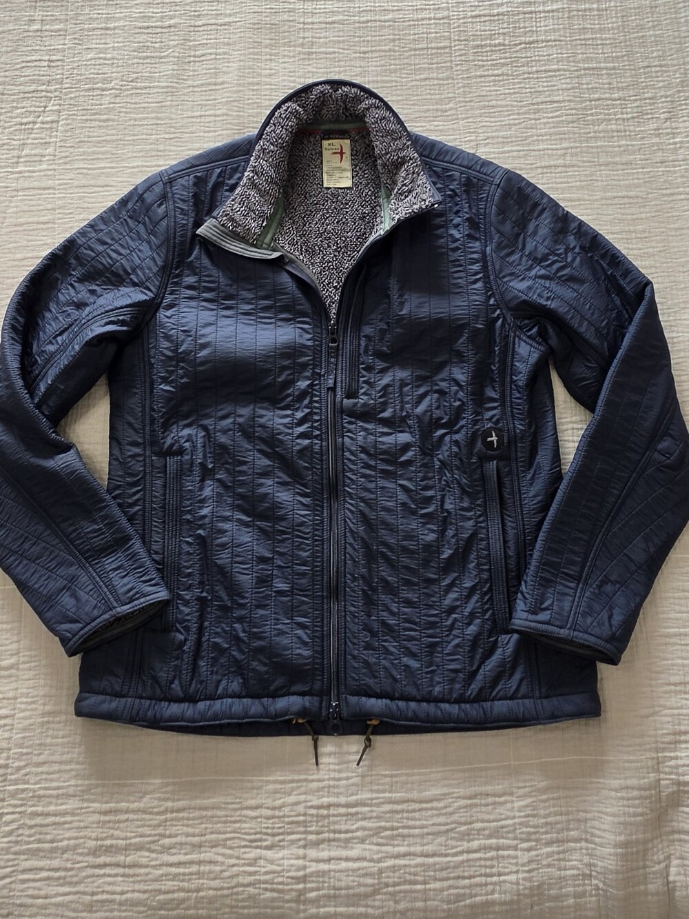 Relwen Vertical Windproof Insulator Jacket, Mens Xlarge, Navy
